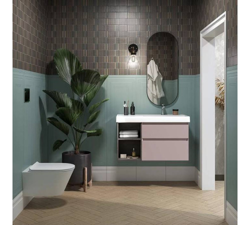 Раковина подвесная Kerama Marazzi Cubo 90х48.5 см правая белый глянцевый CU.wb.90Rh