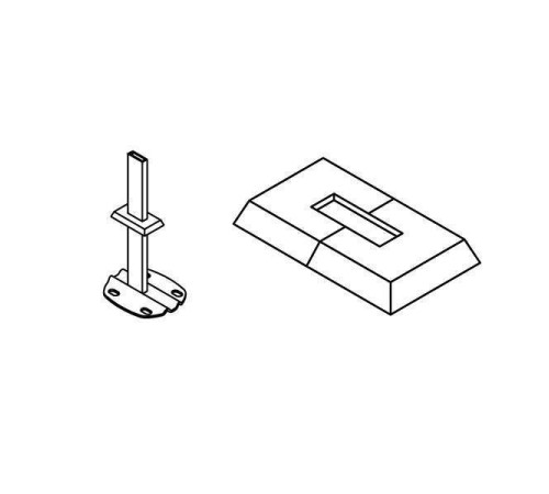Розетка в пол OBO Bettermann прямоугольная пластмассовая RAL 9016 ZB01190001