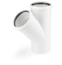 Тройник REHAU RAUPIANO PLUS 45° 75/75 мм PP 11212941001