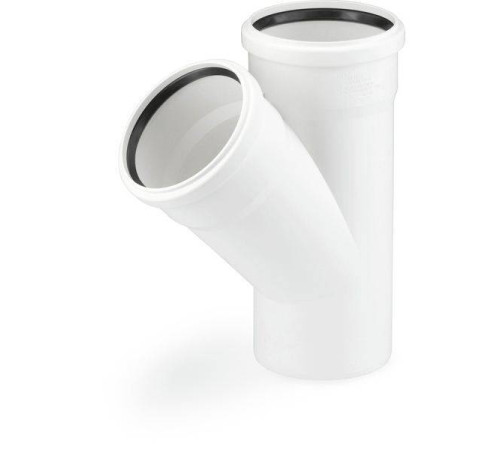 Тройник Rehau RAUPIANO PLUS 45° 125/125 мм 11205841001