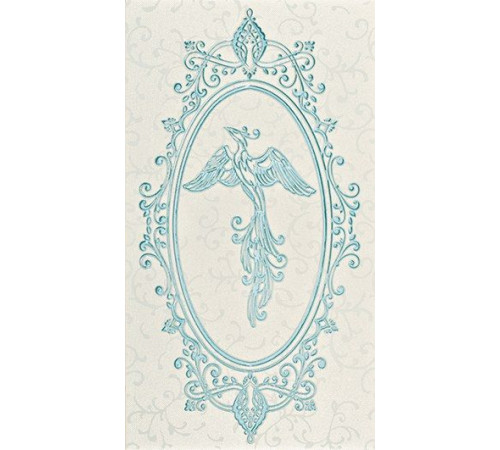Декор LB Ceramics Анастасия орнамент голубой 45x25 см 1645-0097-1001