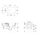 Унитаз подвесной Alice Ceramica Hide Square 55х35 см безободковый с сиденьем микролифт 31210101SET