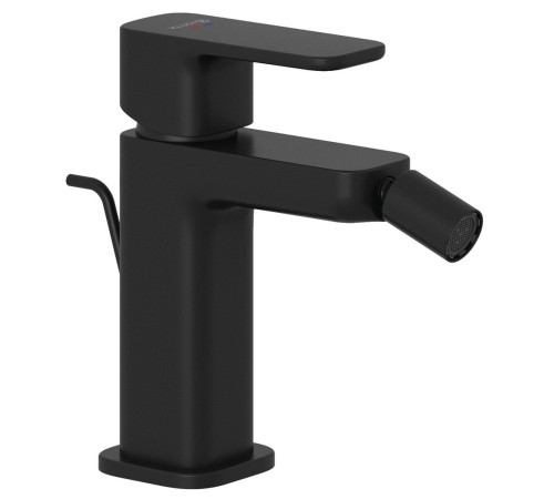 Смеситель для биде Kludi Renon со сливным гарнитуром черный матовый 422163975