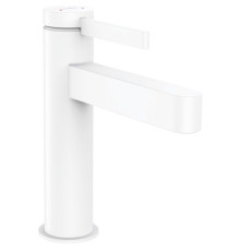 Смеситель для раковины hansgrohe Finoris 110 однорычажный с клапаном Push-Open матовый белый 76023700