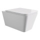 Унитаз подвесной Alice Ceramica Hide Square 55х35 см безободковый с сиденьем микролифт 31210101SET