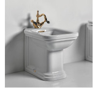 Биде напольное Kerasan Waldorf 55х37 см 1 отверстие белый 4121K1bi/cr*1 / 811391oro / 760391