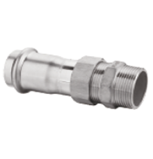 Пресс-фитинг из нержавеющей стали с наружной резьбой разборный Kromwell 35х1 KW.SP991003506