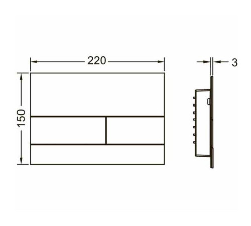 Панель смыва TECE TECEsquare II металл PVD полированное золото 9240839