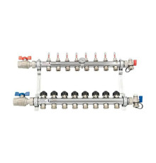 Комплект коллекторов REHAU HKV-D с расходомерами, термоклапанами и шаровыми кранами 8 выходов 1 x 3/4 12080813002