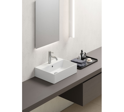 Раковина накладная/подвесная GSI Kube X 500x370 мм с 1 отверстием белая глянцевая 9447111