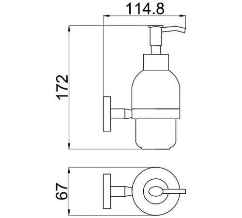 Дозатор для жидкого мыла Allen Brau Priority белый/черный 6.31006-31