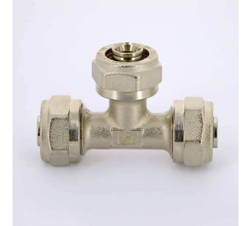 Тройник обжимной никелированный Uni-Fitt 16х2.0 666N6660