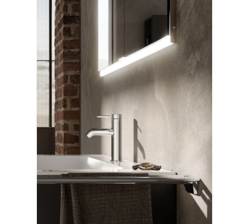 Смеситель для раковины KEUCO IXMO SOFT 100 однорычажный с донным клапаном черный матовый 59502 372000