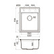 Мойка кухонная Omoikiri Daisen 42-BE Artgranit 42x51 см цвет ваниль 4993600