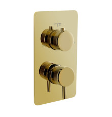 Смеситель термостатический встраиваемый Boheme Cell на 3 потребителя с внутренней частью gold 135-3-G