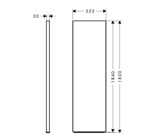Секция-элемент для радиатора AXOR Urquiola с зеркалом 42511000