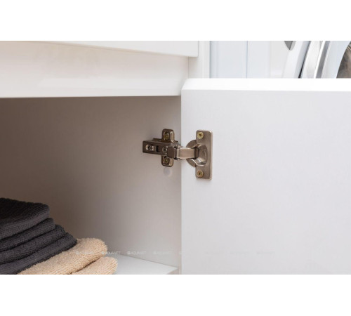 Тумба под раковину Aquanet Токио 58 напольная 1 ящик 2 фасада белый глянец 00237745