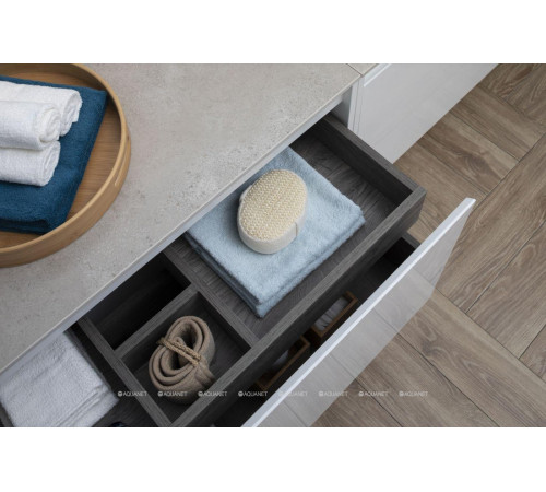 Тумба под раковину Aquanet Nova Lite 100 1+1 ящик белый глянец 00242580