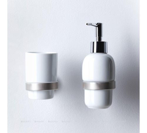 Стакан Allen Brau PRIORITY керамика латунь белый брашированный никель 6.31002-BN