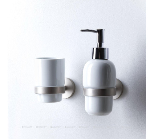 Стакан Allen Brau PRIORITY керамика латунь белый брашированный никель 6.31002-BN