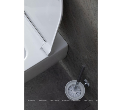 Ершик для унитаза Allen Brau Priority настенный керамический белый/матовый никель 6.31008-BN