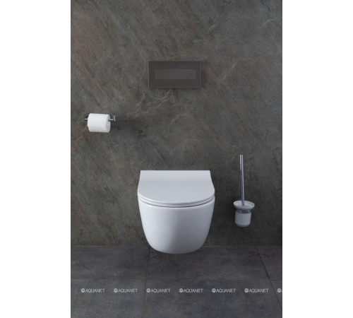 Ершик для унитаза Allen Brau Priority настенный керамический белый/матовый никель 6.31008-BN