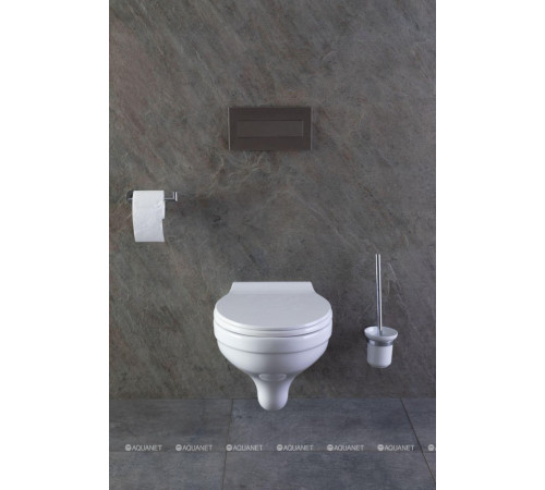 Ершик для унитаза Allen Brau Priority настенный керамический белый/матовый никель 6.31008-BN