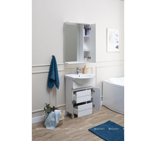 Тумба под раковину Aquanet Доминика 60 цвет белый 00171684