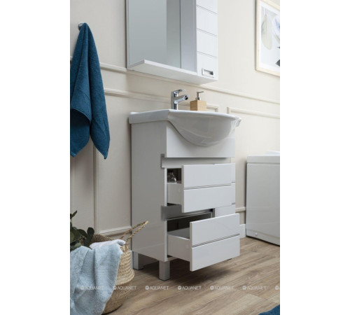 Тумба под раковину Aquanet Доминика 60 цвет белый 00171684