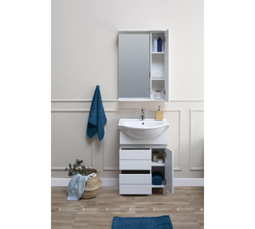 Тумба под раковину Aquanet Доминика 60 цвет белый 00171684