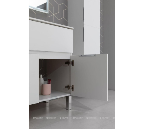 Тумба с раковиной Aquanet Алвита new 80 напольная 1 ящик 2 двери белый матовый 00274117