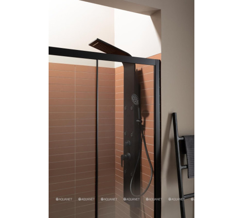 Душевая дверь в нишу Aquanet Pleasure 1200 мм черный матовый AE60-N-120H200U-BT