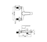 Смеситель для ванны и душа Laparet ALAMERA N2032902LPT