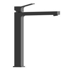 Смеситель для раковины Bossini AKI Z00709.073 высокий с донным клапаном черный матовый