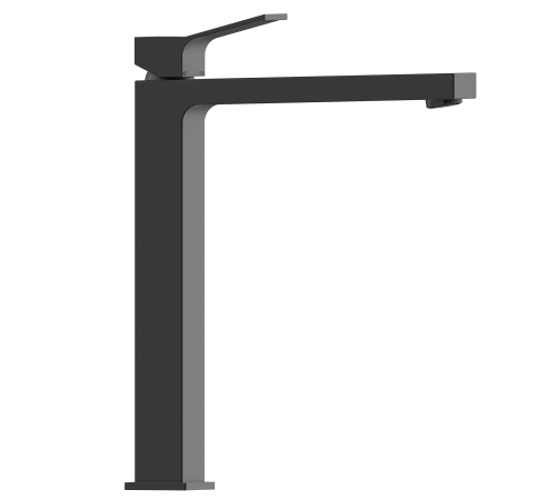 Смеситель для раковины Bossini AKI Z00709.073 высокий с донным клапаном черный матовый