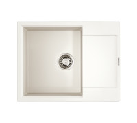 Кухонная мойка Omoikiri Daisen 65T WH Tetogranit 65х51 см крыло справа белый 4993514