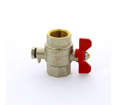 Кран шаровой Tiemme ВВ 3/4 дюйма с отверстием для термометра 2980001