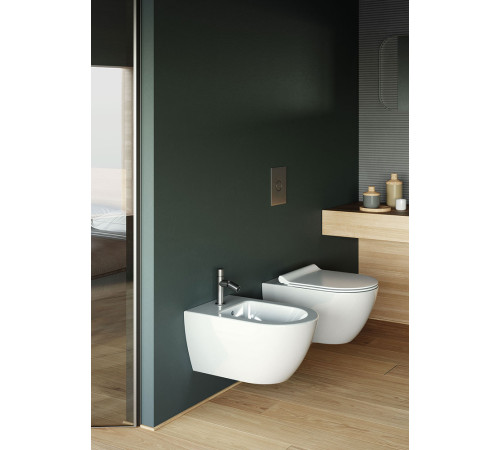 Биде подвесное GSI Pura 550х360 мм белый глянцевый 8865FR5111