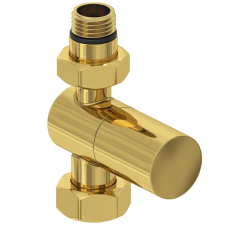 Вентиль регулировки температуры Сунержа прямой цилиндр G 1/2 x G 3/4 золото глянцевое 03-1401-1234