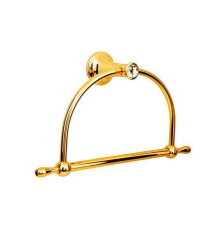 Полотенцедержатель округлый подвесной Boheme Chiaro золото 10505