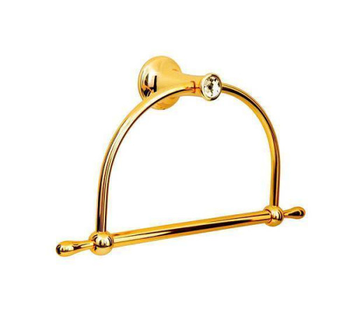 Полотенцедержатель округлый подвесной Boheme Chiaro золото 10505