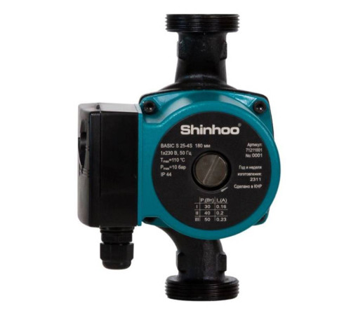 Насос циркуляционный Shinhoo BASIC S 25-6S 130 мм с гайками 71211007