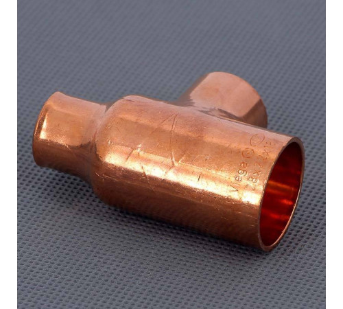 Тройник медный под пайку Viega 28х22х18 мм 122119