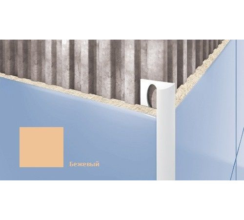 Профиль для плитки внешний Cezar 10 мм бежевый T103