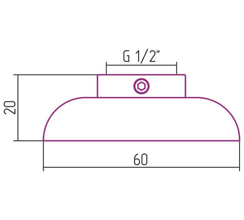 Отражатель декоративный Стилье н/ж d 1/2 00100-0002