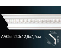 Карниз потолочный полиуретановый Perfect AA095 с рисунком 129x76x2400 мм AA095