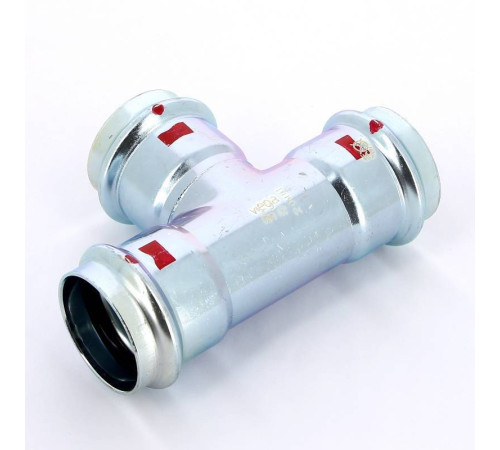 Тройник пресс Viega Prestabo оцинкованная сталь 42 мм 558666