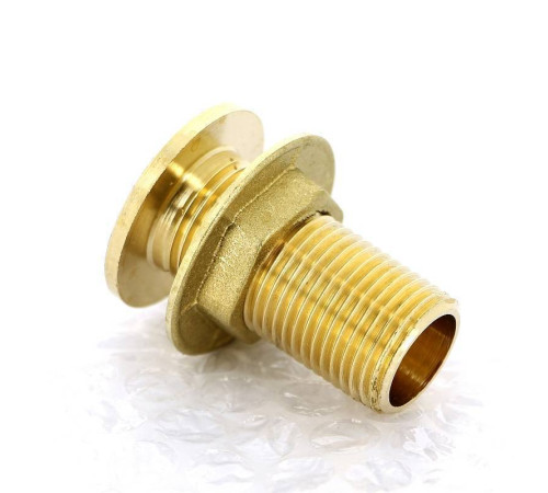 Выпуск резервуарный Tiemme 1/2 НР с фланцем контргайкой и заглушкой 1500153