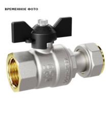 Кран шаровой LD Pride 3/4 ВВ с накидной гайкой полнопроходной ручка бабочка LD 47.346.20