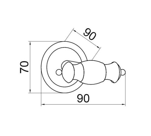 Крючок для полотенец Boheme Vogue двойной подвесной хром 10186